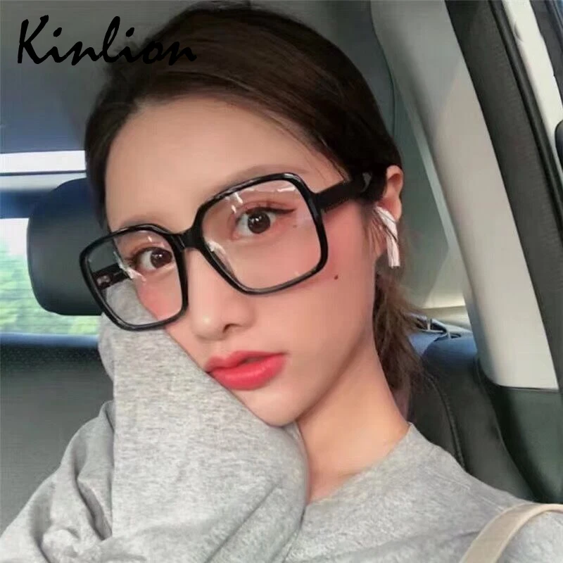 Kinlion, классические винтажные негабаритные квадратные женские очки, оправа, прозрачные оптические очки, оправа для мужчин, ретро очки, оправа для женщин