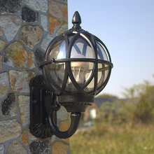 E27 Открытый водонепроницаемый светильник ing бра крыльцо Светильник из алюминиевого сплава коридор винтажный настенный светильник забор фонарь европейский стиль