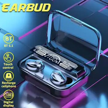 

TWS Bluetooth 5.1 Wireless Earphones Headphones Noise Cancel IPX7 Waterproof Earbuds Touch Control Sport Headset Earphone