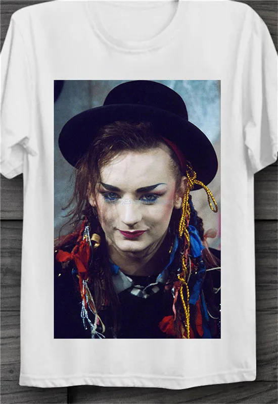 Классная футболка унисекс с постером Boy George графическая Мужская хлопковая