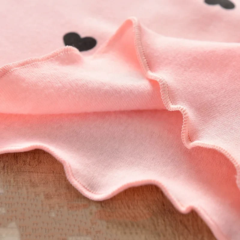 Girls Spring Autumn Bottoming Shirts Children's Long-sleeved T-shirts Korean Style Love Pattern Baby Inside Tops In Winter Kids Shirts