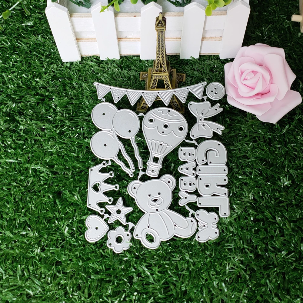 12PCS-SET GIRL BABY Metal Cutting Dies for DIY Scrapbooking Creative Decoration die cutter craft kids handmade | Дом и сад
