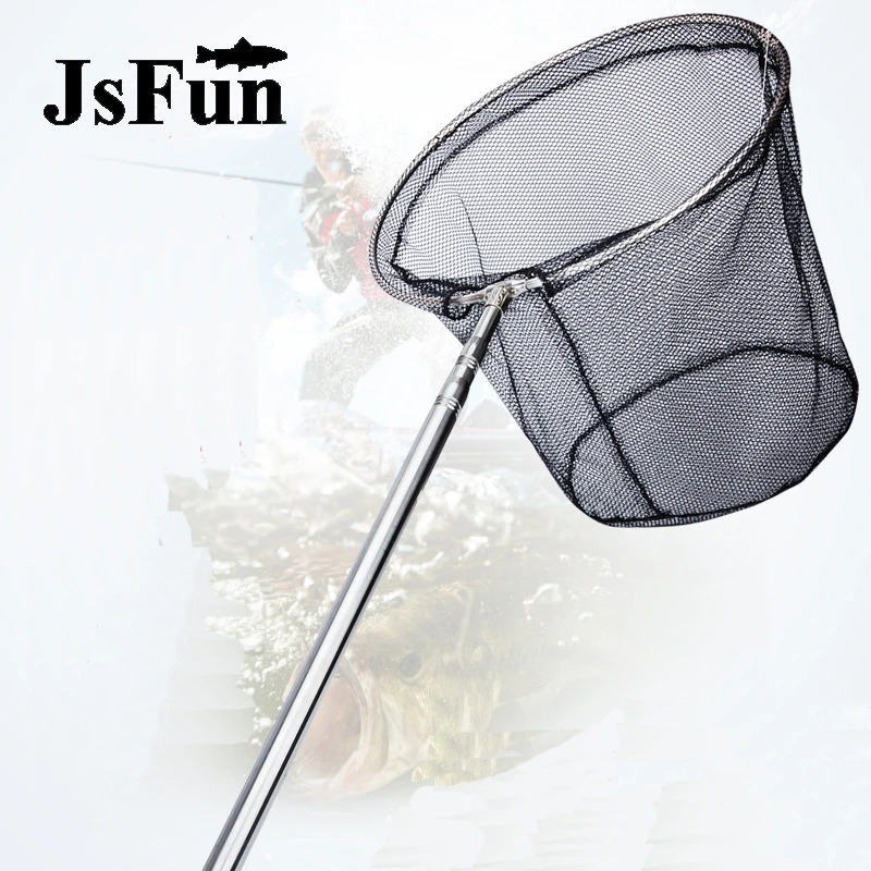 

Collapsible Fishing Nets Stainless Steel Fishing Tools Small Mesh Foldable Landing Net Pole Casting Network Trap FO378