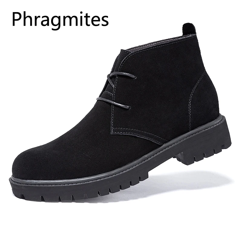 Phragmites New Men Chelsea Boots Ankle Fashion Male Brand Leather Quality Motorcycle Comfortable Outdoor Shoes |
