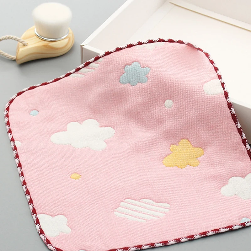 Lace pastel cloud Муслиновые носовые платки ткань детское полотенце Новорожденные многоразовые квадраты муслиновые Детские хлопковые марлевые салфетки Мочалка для детей - Цвет: Lace pastel cloud