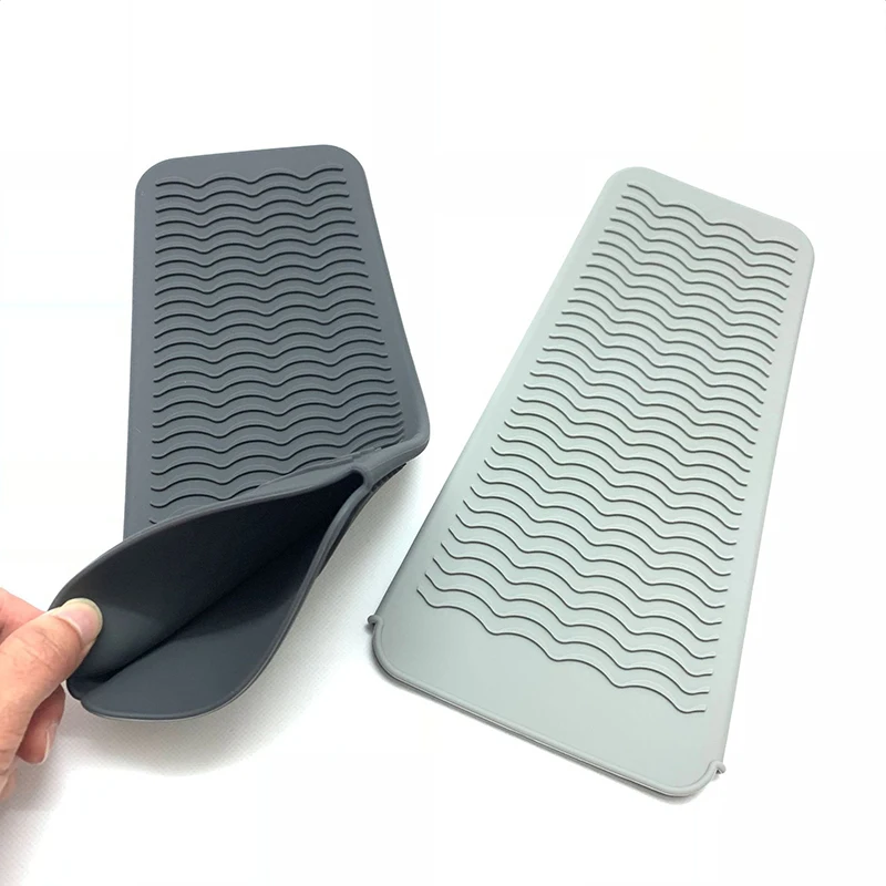 Silicone Heat Resistant Travel Mat Pouch for Curling Iron Hair Straightener Multi-function Non-slip Flat Styling Tool | Красота и