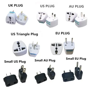 

1pcs High Quality Prtical Universal EU UK AU to US USA Power Adapter Travel Plug Converter 2 Flat Pin