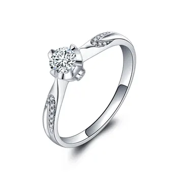 

Set In 18k White Gold Diamond Ring Genuine Platinum Rose Gold 1 Carat Marriage Seeking Wedding Ring