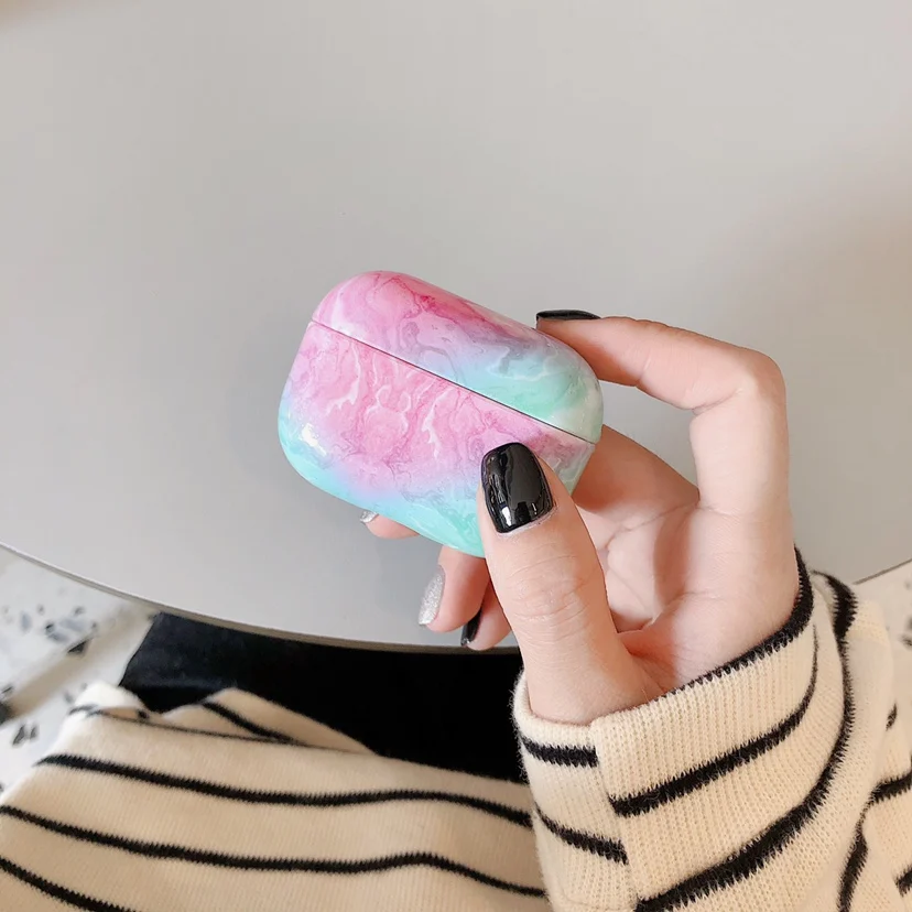 3D мраморный чехол для Airpods Pro, чехол с беспроводной Bluetooth, чехол для airpod 3, милый чехол, чехол для Apple Air Pods Pro, Fundas Coque