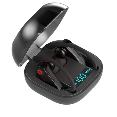 Черный MEUYAG TWS беспроводные наушники Bluetooth 5,0 стерео музыкальные гарнитуры с зарядным устройством громкой связи водонепроницаемые наушники с ушками - Цвет: Черный
