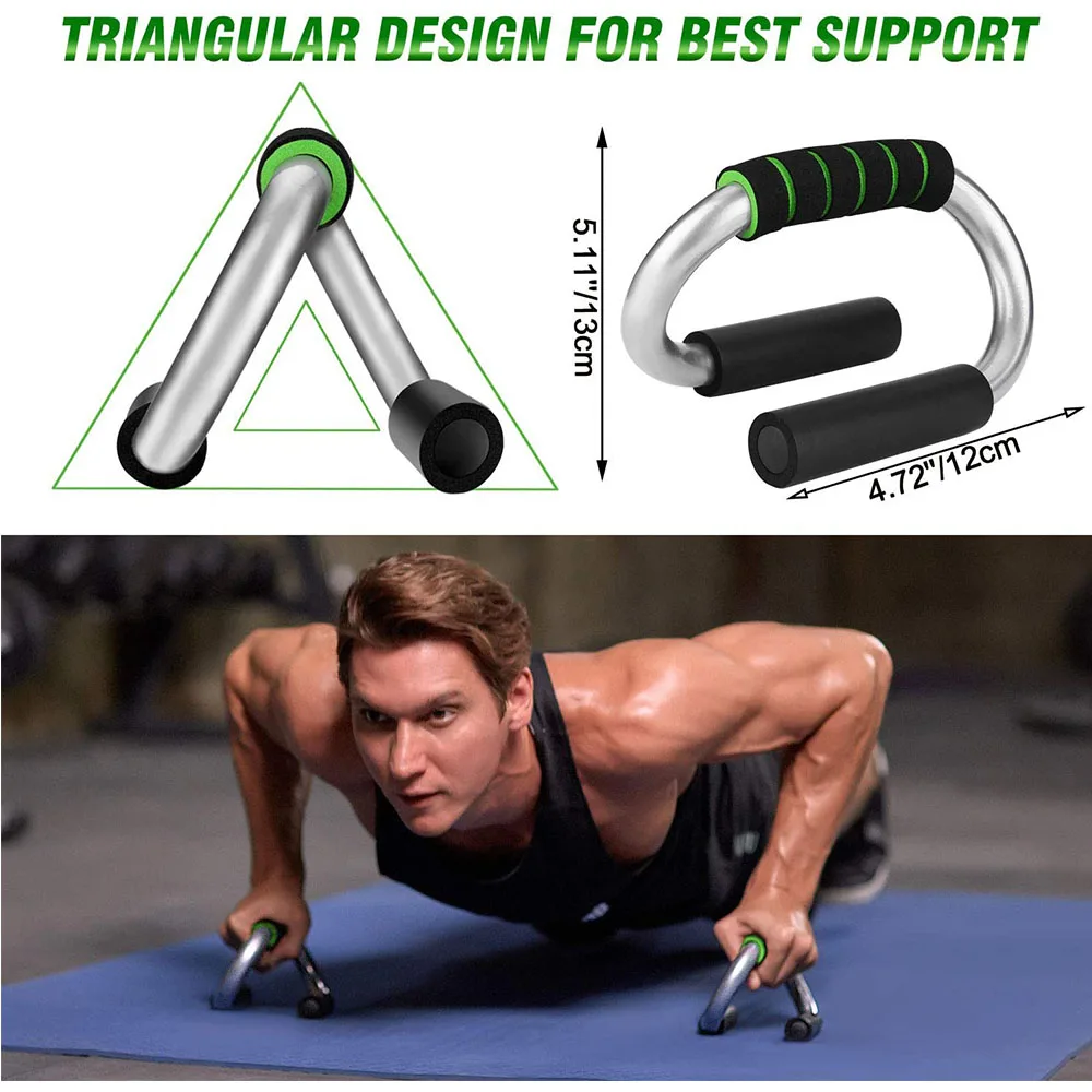 AB Wheel Roller Set with Push Up Bars Gliding Discs Jump Rope Hand Exerciser Pad Home Gym Workout Equipment for Body Training