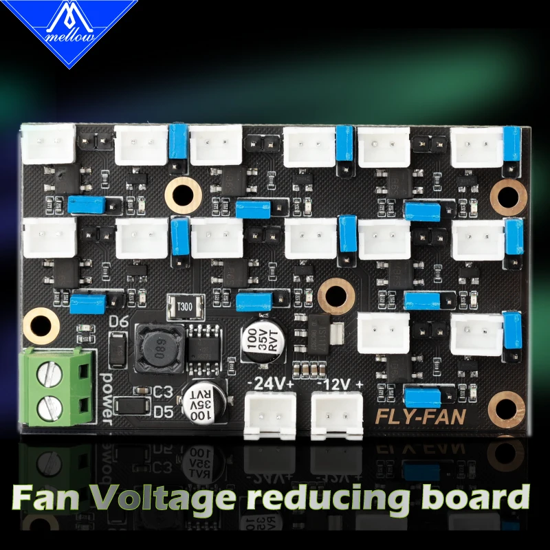 Мягкий 3D-принтеры Dc Fly вентилятор Напряжение Прямая доска для 24v в 12v или 5v 12 В до 5