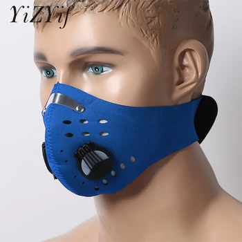 

Anti-Dust Anti-Pollution Mask With Activated Carbon Filter Exhalation Valves Face Mouth Cover For Cycling Outdoor Activities