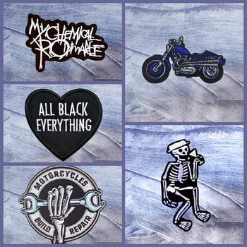 

Heart Patch Ecusson Thermocollants Embroidered Patches For Clothing Patch Punk Badges Iron On Patches On Clothes Sticker Stripe