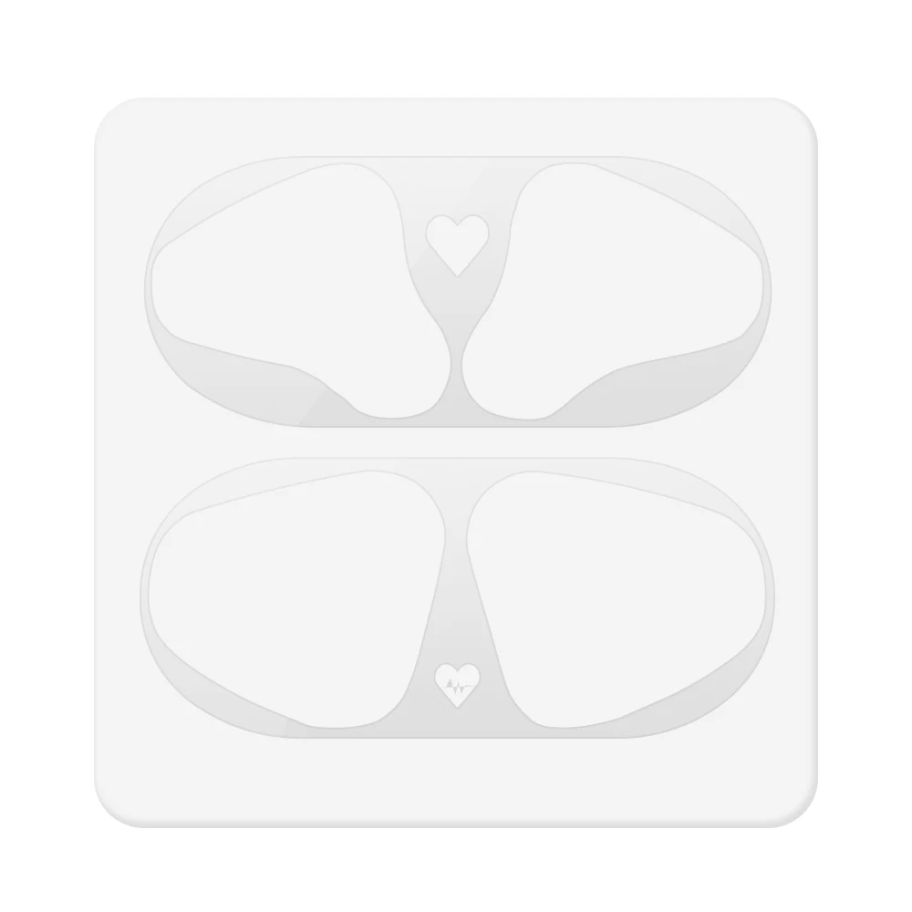 Защита от пыли с милым рисунком для Apple AirPods 1, 2, чехол, стикер, Пыленепроницаемая пленка для наушников Airpods Air Pods 1, 2, наклейка на крышку s - Цвет: Silver-03