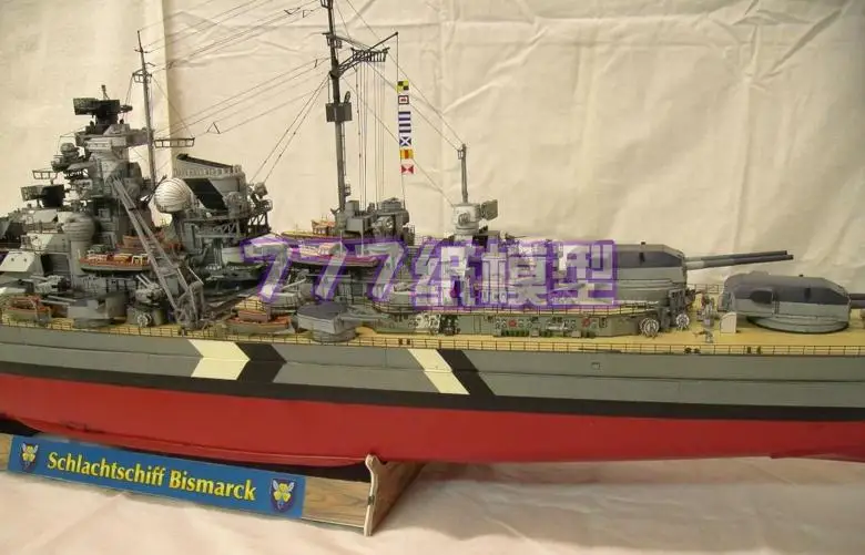 1:250 1:175 WWII German Бисмарк броненосец весы Cruiser слайд/надувная лодка корабль 3D