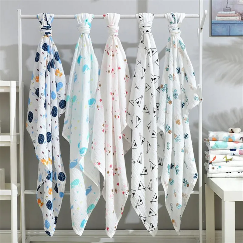 29 Designs Super Soft Cotton Muslin Baby Swaddle Blanket Skin-friendly Newborn Swaddle Wrap Baby Bedding Sheet Blanket