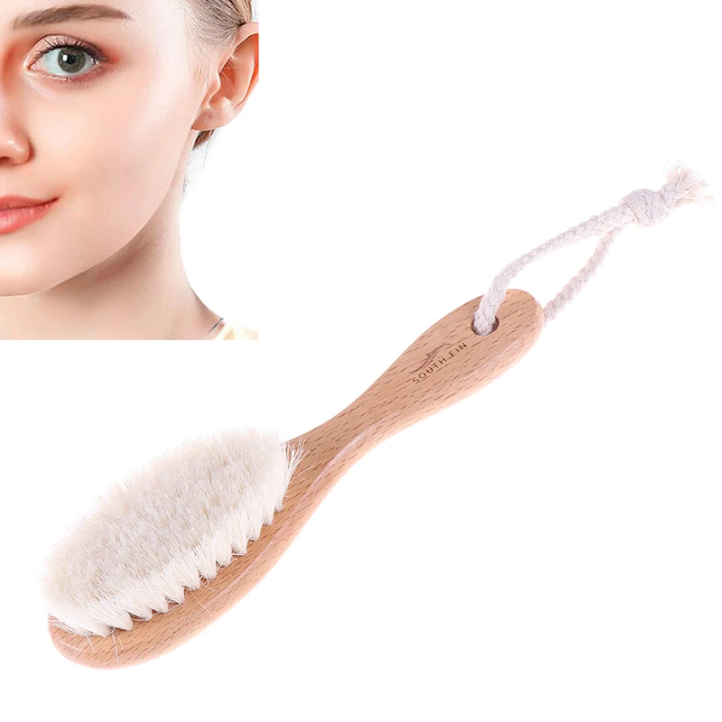 Dry Skin Body Soft Natural Bristle The SPA Massage Brush Wooden Bath Shower Body Brush Promote Blood Circulation