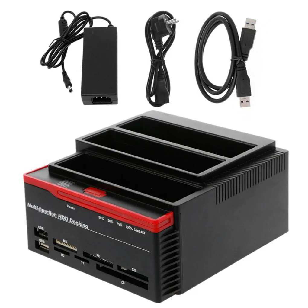 Все в 1 USB 3,0 для SATA IDE Внешний высокоскоростной жесткий диск кардридер многофункциональный HDD док-станция база UK plug