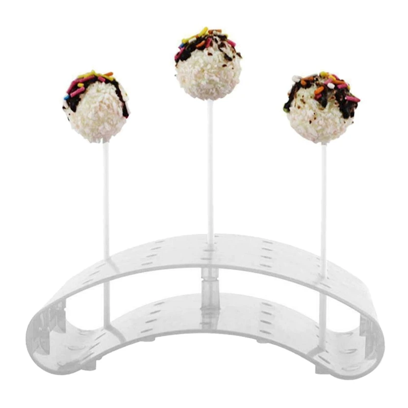 

20 Hole Lollipop Shelf Display Holder U Shaped Colorful Curved Shelf Chocolate Bar Cake Display Stand