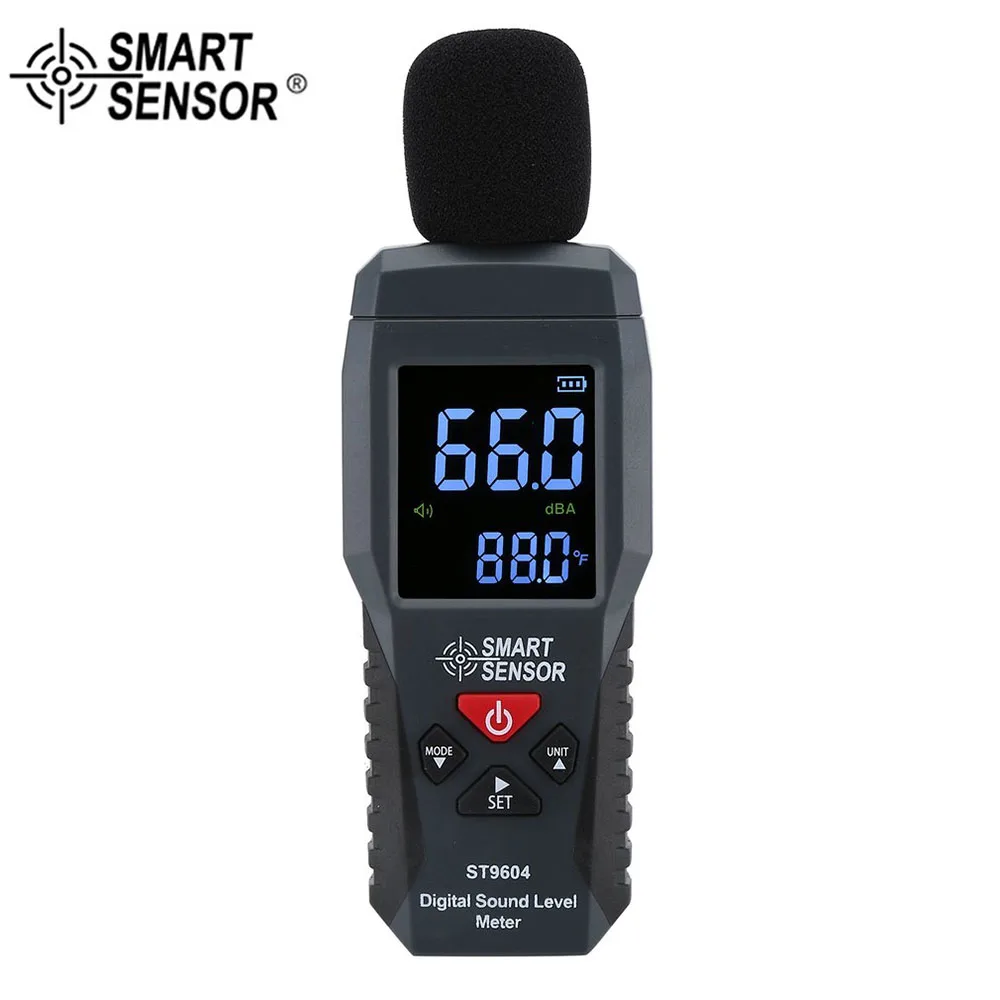 

SMART SENSOR ST9604 Digital Sound Level Meters Decibel Meter Logger Noise Detector Digital Diagnostic Tool 30~130dB