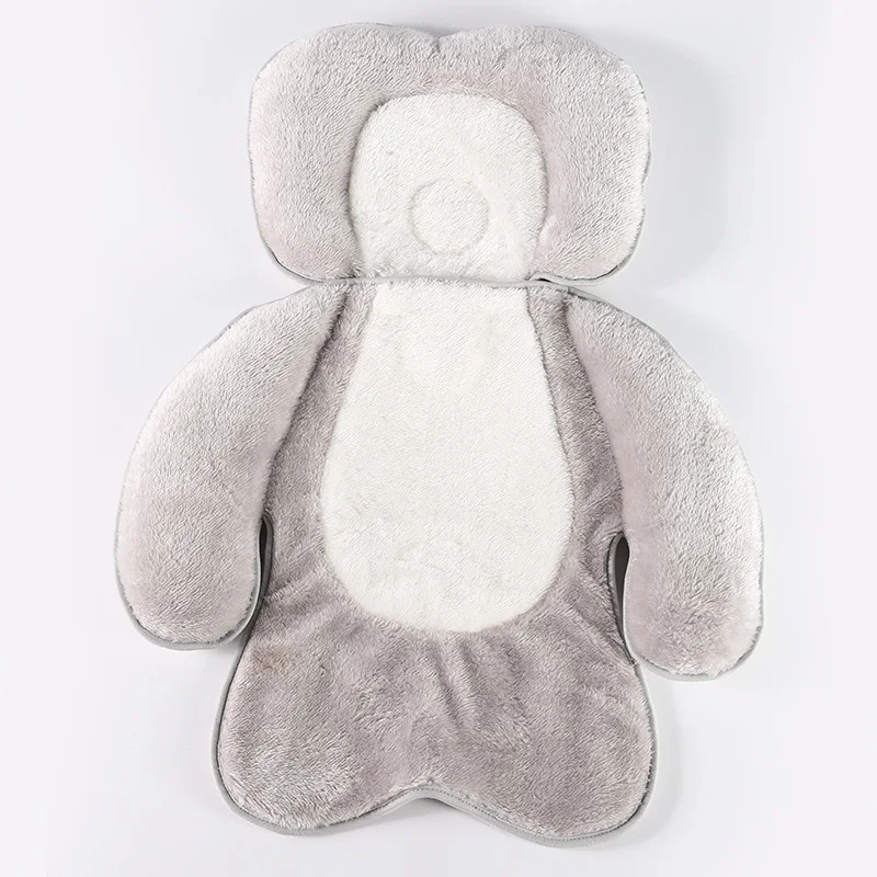 Plush Gray Плюшевые Детские аксессуары коврик для детской коляски багги Подушка сиденья детское безопасное детское сидение поддержка тела мягкая защита головы осень зима - Цвет: Plush Gray
