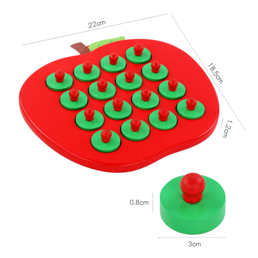 Раннего образования 3D пазл игрушки для детей деревянный Apple память шахматы игра