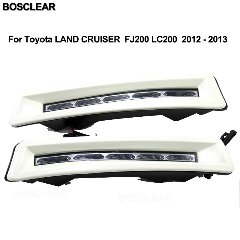 FJ200 LC200 2012-13 2 шт. Светодиодный дневной ходовой светильник Модифицированная противотуманная фара для Toyota Land Cruiser 2700/4000 Fj150 Lc150-19 Prado 2003-07 2013-14 - Цвет: FJ200 LC200 2012-13