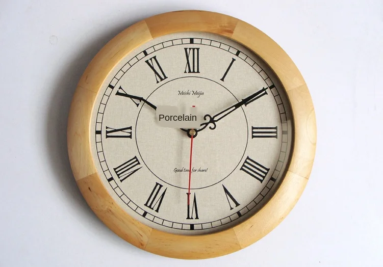 Japanese Style Wall Clock Vintage Wood Clock Mechanism Wall Watches Home Decor Bedroom Silent Living Room Duvar Saati Gift FZ569
