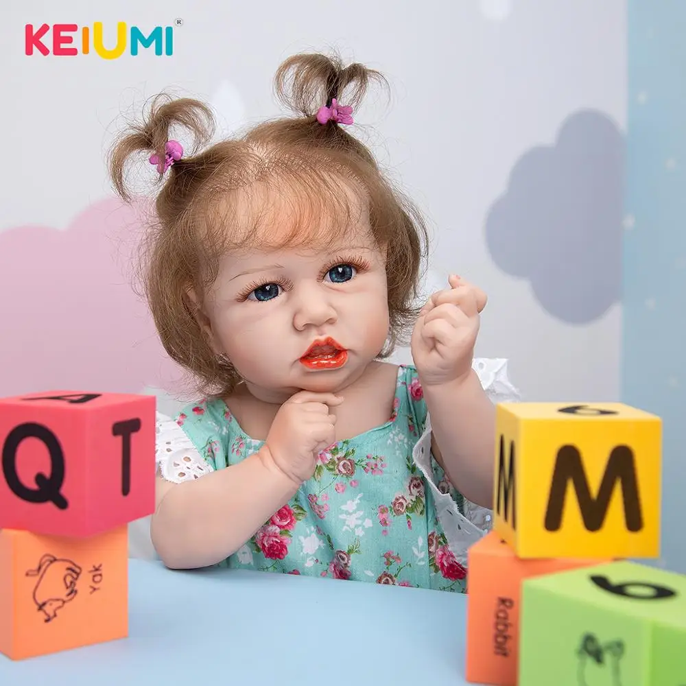 Силиконовые Детские куклы KEIUM на все тело реалистичные Водонепроницаемые