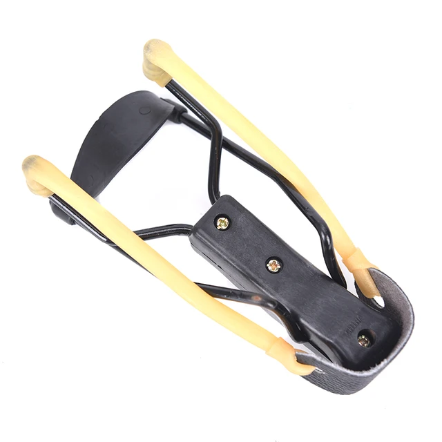 Portable Foldable Slingshot Black Handle Wristband Slingshots Catapult Traditional Outdoor Toy for Children 4