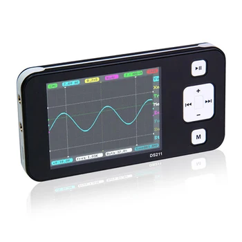

Mini Pocket Handheld Digital Oscilloscope LCD Display Logic Analyzer with Probe 500mAH Rechargeable Lithium Battery