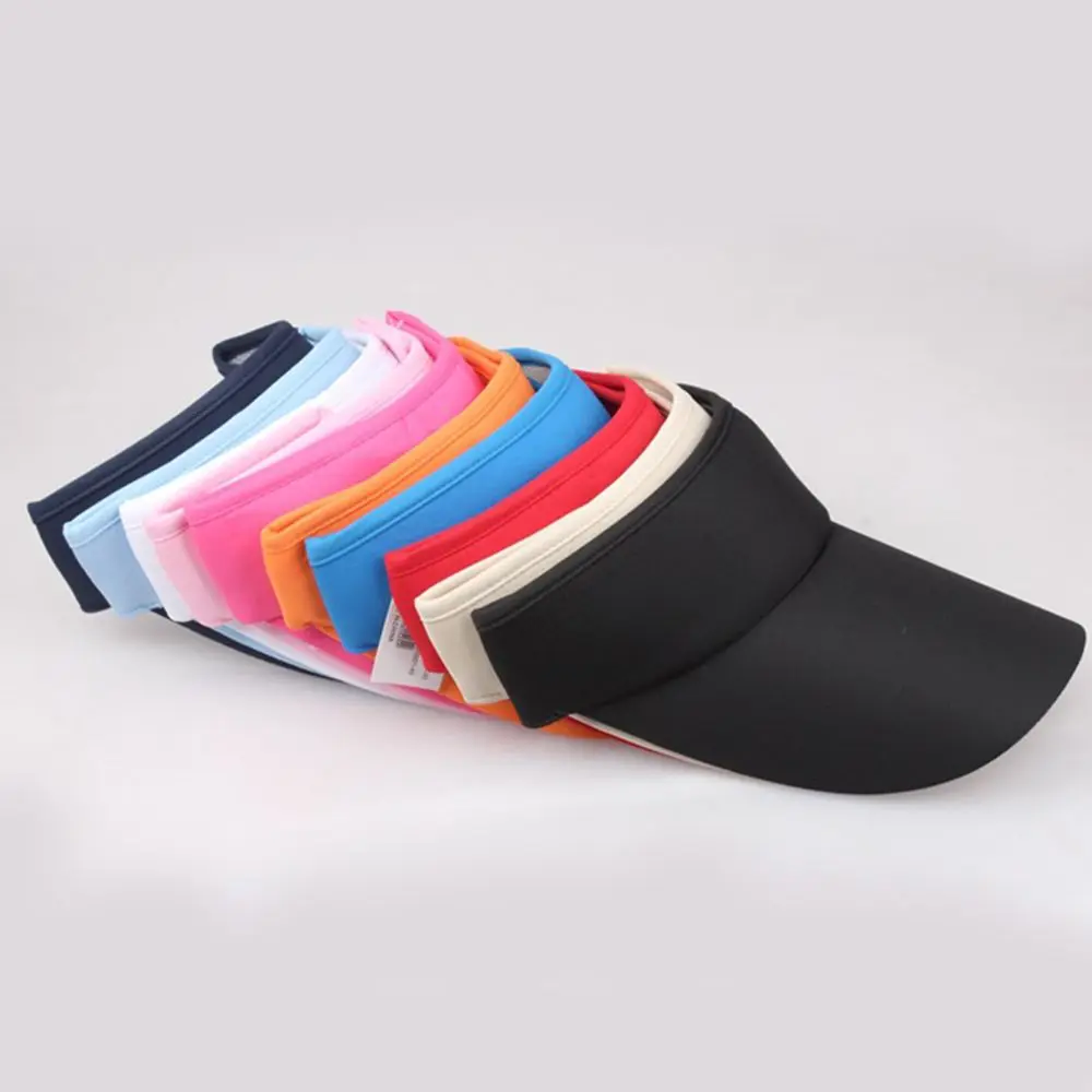 الصيف فارغة قبعة للوقاية من الشمس طوي الرياضة تشغيل قبعة قابل للتعديل الرياضة التنس جولف عقال قبعة للجنسين سريعة الجافة قبعة