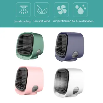 

Mini Negative Ion Air Conditioner USB Fan Cold Air Plastic Quiet Operation Air Circulation Angle Rotation