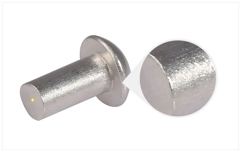 GB867 [M2-M8] Aluminum Solid Round Head Rivet Alloy Self-plugging Rivet Semi-round Head Aluminum Rivet Solid Rivet
