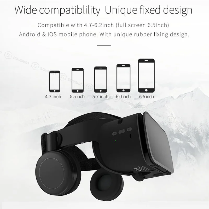 BOBO VR Z6, беспроводные Bluetooth 3D очки, виртуальная реальность для смартфона, стерео гарнитура VR, картон для iPhone, Android