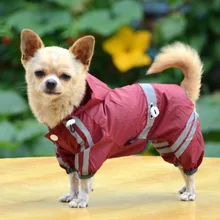 Одежда для щенков, собак, крутой Блестящий дождевик с капюшоном, водонепроницаемый дождь, красивые куртки пальто Верхняя одежда XB 66