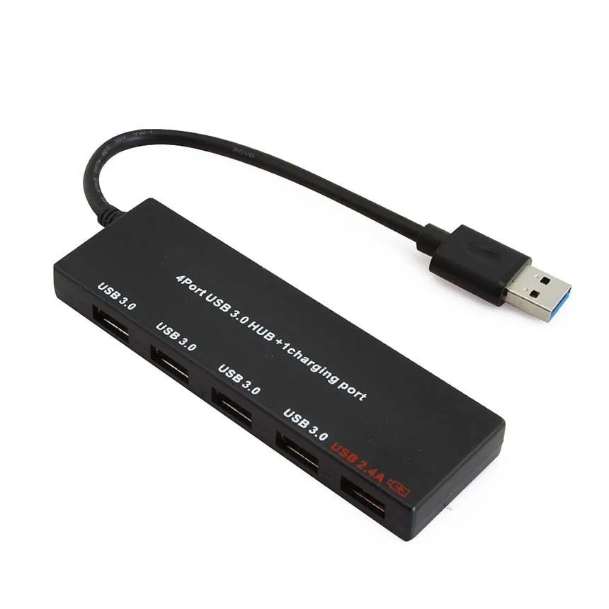 CHYI мульти 4 Порты и разъёмы usb-хаб 3,0 с 2.4A Мощность зарядки Порты и разъёмы USB разветвитель адаптер с Мощность Интерфейс для компьютерных аксессуаров