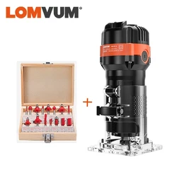 LOMVUM défonceuse électrique manuelle, 470W, 230V, fraiseuse à bois, outils électriques manuels 