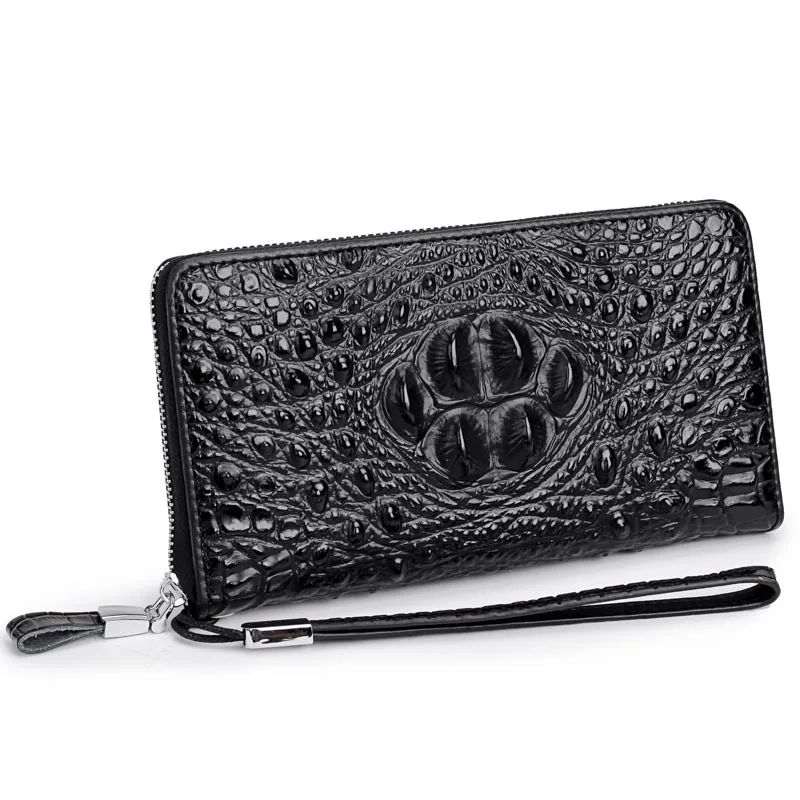 

Men's Bag Clutch MEN'S Handbag Purse Cross Leisure Bag Embossed Crocodile Pattern Bag Carrying Zipper Large-Volume