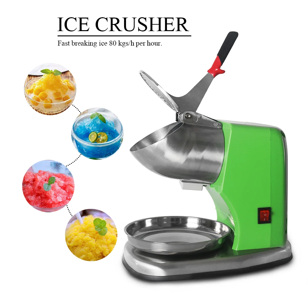 ITOP Semi-automatic Electric Ice Crusher Shaver Smoothie Cocktail Maker Stainless Steel Ice Block Breaking Machine CE