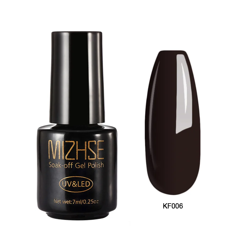 MIZHSE коричневый кофе серия лак для ногтей Маникюр для наращивания ногтей Vernis Перманентный лак для ногтей для УФ-и светодиодной лампы замочить от гель-лака - Цвет: kf006