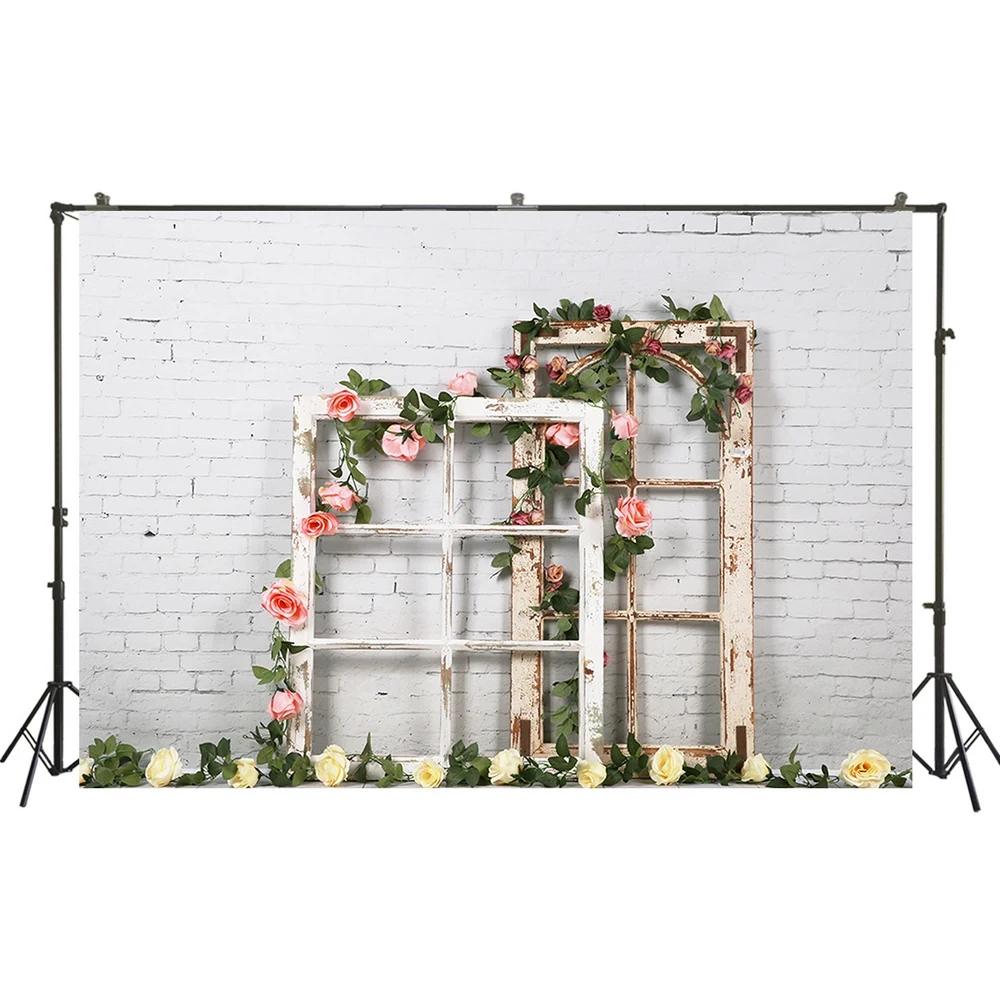HUAYI Photography Backdrops Brick Wall Newborn Studio Portraits Photobooth Background Floral Windows Photo Backdrop W-7680 | Электроника