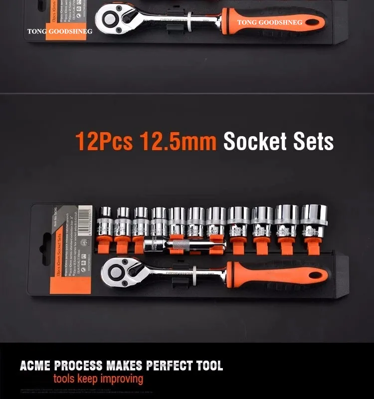 ICOOL 121Pcs 1/4 3/8 1/2 Drive Socket Set, Ratchet Socket, 57% OFF