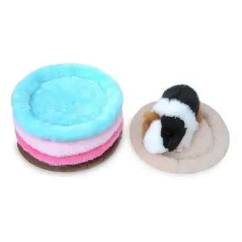 

Winter Plush Pet Cushion Warm Cotton Hamster Nest Small Pet Hamster For Amster Hedgehog Nest Plush Soft Guinea Pig House Bed