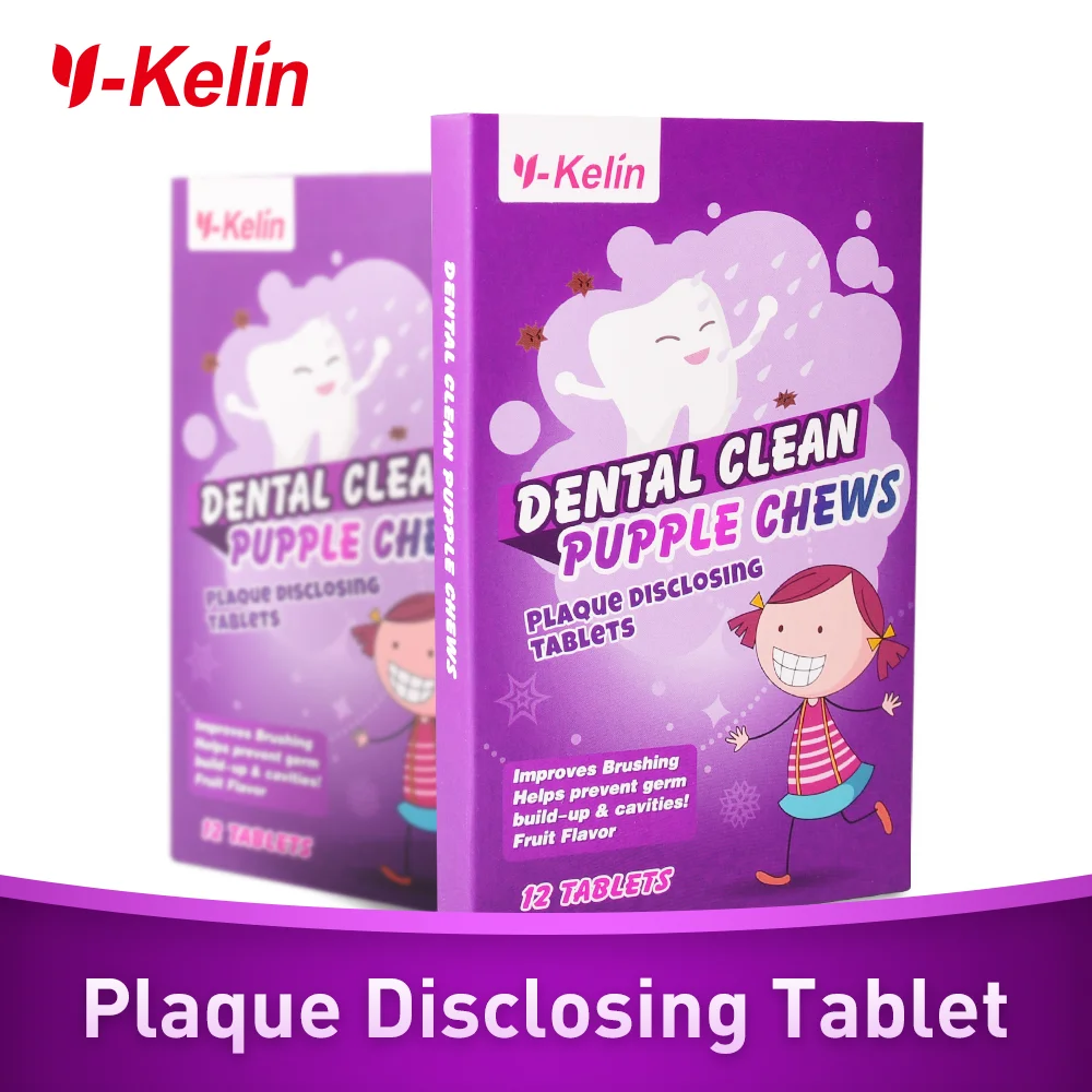 Ykelin Dental Plaque Disclosing Tablet 72 Tabs (6 packs)dental teeth
