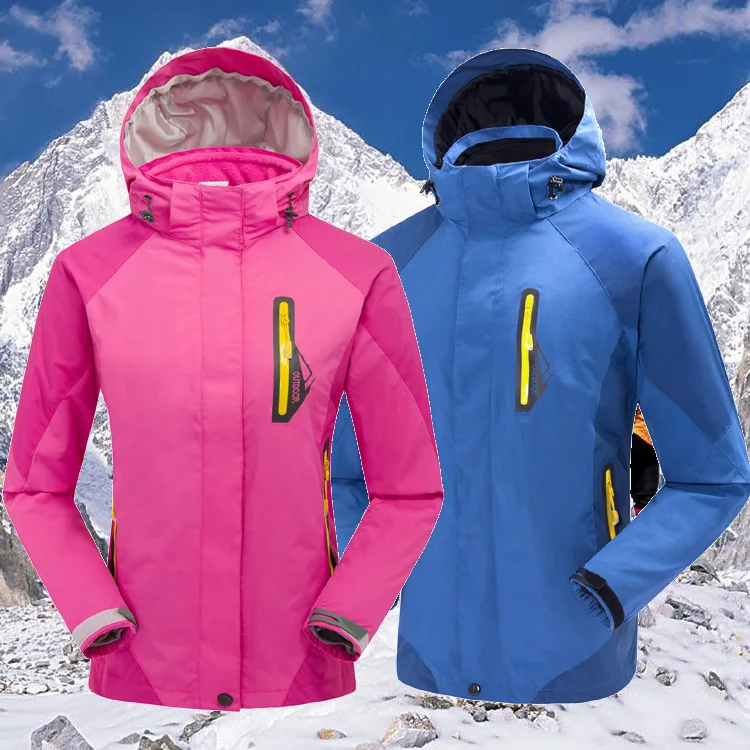 

Outdoor Couples Men And Women-Raincoat Jacket Three-in-One Thick Fleece Two-Piece Autumn & Winter Mountain Climbing Ski Suit Coa