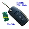 New 433Mhz 315Mhz 3 Buttons Folding Remote Car key For Ford 4D60 4D63 Chip For Ford 2 3 mondeo Focus Fiesta key Fob Fo21 Blade ► Photo 2/6