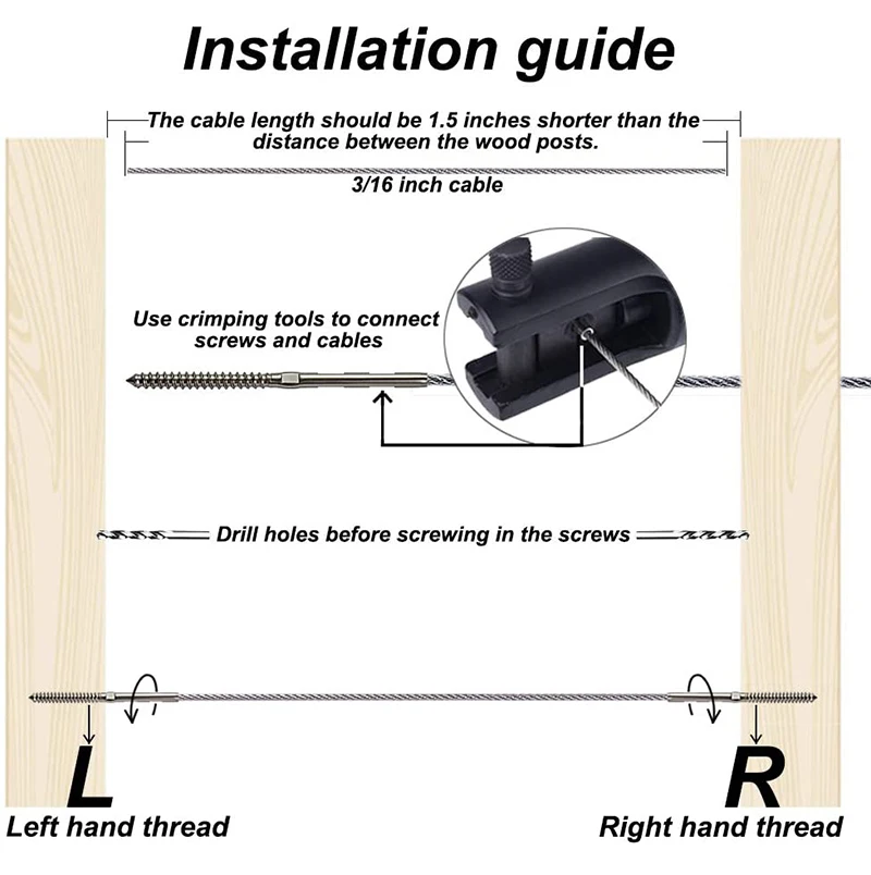 Stair Deck Post, DIY Balaústre, Swage Lag