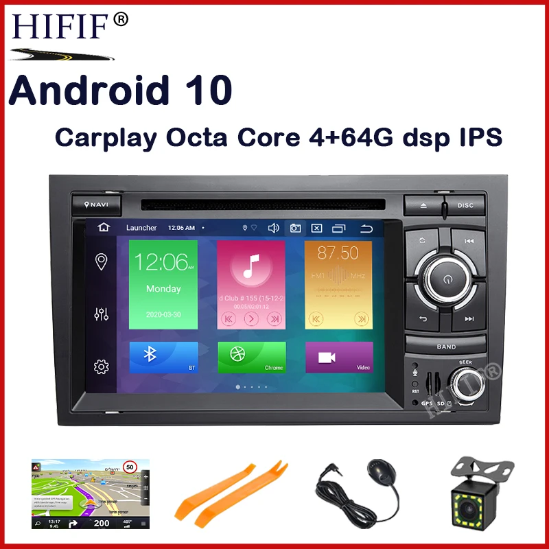 

4+64G Octa Core 7" 2 din Android 10 Car dvd For Audi A4 B6 B7 S4 B7 B6 RS4 B7 SEAT Exeo GPS RADIO multimedia navigation stereo